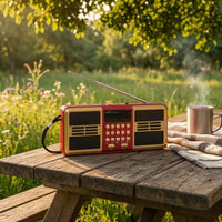 SD Card Playback Portable Multifunction Radio Telescopic Antenna Bluetooth Radio Push Buttons mp3 Player Receiver Front Speaker Grilles
