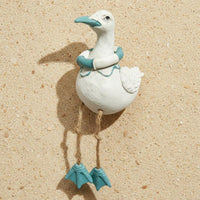 Textured White Bird Figurine Decorative Hanging Bird Figurine for Landscape
