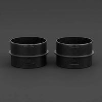 2 Pieces 75mm Duct Connector Heat Resistant Parking Heater Adapter Black Car Heating Part