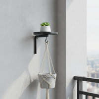 Wall Plant Shelf with Hook Indoor Metal Plant Bracket with Shelf Hanging Planter Bracket Modern Easy to Install
