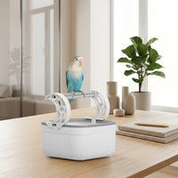 Desktop Bird Stand with Perch, Parrot Toilet and Parakeet Tray, Cockatiel Training Stand for Small Medium Birds Training