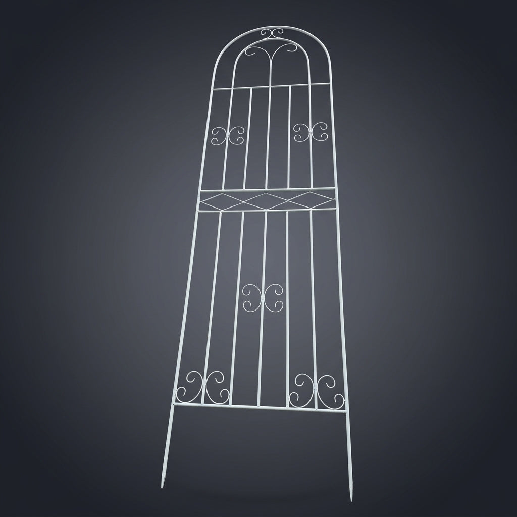 Garden Decor Arched Metal Trellis for Climbing Plants, 120cm Iron Material Plant Support and Climbing Frame, 1 Tier Cucumber Trellis, 1 Pack