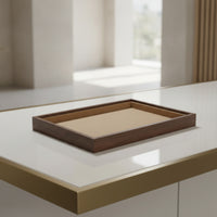 Shielding Jewelry Tray with Velvet Lining Elegant Wood Jewelry Tray Sturdy Compact for Collectors