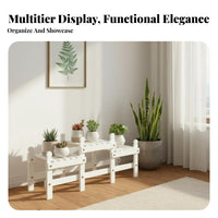 Simple Design Multi-Tier Planter Rack Long-Lasting Finish Plant Stand Sturdy Construction Display Shelf Easy Assembly for Gardeners, Homeowners, Balcony, Living Room, Bedroom, Hallway