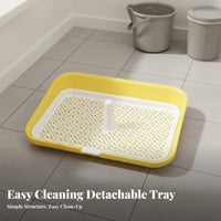 Dog Toilet with Post Keeps Paws Dry Dog Potty Tray Puppy Training Tray Easy to Clean Puppy Training Pad Holder Long-Lasting