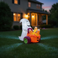 Specters and Pumpkin Inflatable Lighted Lawn Decoration Easy to Use for Garden