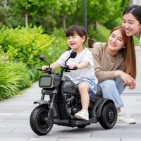 Push-Along Motorcycle Powered Motorcycle with Music 3-Wheel Electric Tricycle for Young Children, Children, Backyard, Park, Playroom