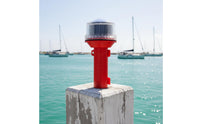 LED Marine Beacon Light High Visibility Solar Powered Boat Light Long Battery Sun-Powered Fishing Net Marker for Boaters, Fishermen, Boating