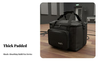 Heavy Duty Padded Speaker Bag Rugged Exterior Portable Speaker Carrying Case External Storage Pockets for DJs, Outdoor, Travel, Gigs