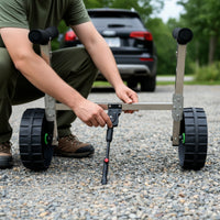 Kayak Trolley with Tank Wheels Heavy-Duty Kayak Cart with Foam Padding for Docks