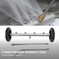 4000 PSI Compatible 4 Nozzle Car Undercarriage Washer Includes Extension Wands 4 Nozzle Undercarriage Washer Quick Connect Fittings