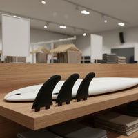 3 Pieces Fiberglass Reinforced Thruster Fin Set Long-Lasting Nylon Plastic FCS Type Fins for Surfers