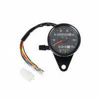 Retro Motorcycle Speedometer Multifunction Display Motorbike Odometer Gauge Custom Motorcycle Instrument Cluster 12V