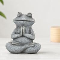 Meditating Dog Statue Resin Meditating Dog Figurine Cross-Legged Weather-Resistant for Pet Owners, Desk, Office