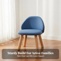 Multi-Functional Upholstered Toddler Chair Rounded Corners children's Seat Lightweight Small Stool Strong Load-Bearing for Toddlers, Students, Parents, Entryway, Playroom, Bedroom, Living Room
