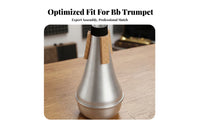 Cork Pads B and B Trumpet Practice Mute Tapered Cone-Shaped Trumpet Practice Mute Silver-Colored Black Collar