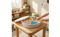 Removable Segments Sensory Play Tray Shallow Lid Sectioned Sensory Tray Molded Construction Children'toy Even Surface