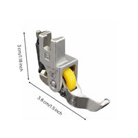 All-Steel Construction Plush Collar Presser Foot Industrial Sewing Machine Roller Foot for Seamstresses, Tailors, Garment Factory, Workshop