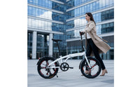 Folding Bike with Disc Brakes Alloy Wheels 20 Inch Folding Two-Wheeler High-Carbon Steel Frame Portable Street Bike for Commuters, Students, Commuting