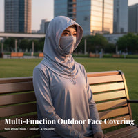 Cycling Sun Hood Protection Balaclava Face Cover Hooded Face Cover Moisture-Wicking Full Coverage Sun Cover Lightweight