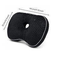 Vacuum Compressible Ear Hole Pillow Checkerboard Textured Side Sleeper Pillow with Ear Hole