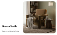 Nordic design Curved spine Armchair Modern Minimalist Single Sofa Light Luxury Lounge Chair Comfortable spinerest for Interior Designers, Business Owners, Living Room, Hotel Lobby, Reception Area, perusing corner