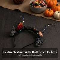 Halloween Branch Ed Branch Headband Festive Accessory Light up Branch Headband Eye-Catching Gothic Deer Branch Hairband for Women, Photo Shoots