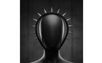 Goth Studded Headband Edgy Headband with Spikes Rock Hairband Slim for Parties, Fashion Shoots