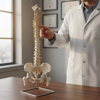 Spine Model with Pelvis Life-Size Human Spine Model Educational for Medical Students, Chiropractors, Classroom, Scientific Workspace