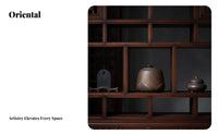 3 Pieces Modern Chinese Design Pot, Jar, and Screen three-piece set Hammered Finish Ornamental Set Sealed Canister House Decoration Artistic decoration for Guesthouse Owners, Interior Designers, Art Lovers, Showroom, shelving unit, Study Room, Entrymethod