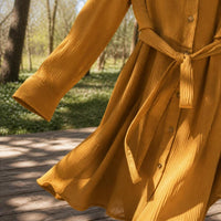 Women's Floral Tie-Neck Spring Fashion Dress