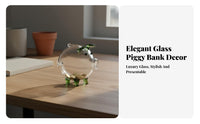 Glass Piggy Bank Decorative Glass Pig Currency Bank Pig Shaped Savings Jar Simple Design Clear Creature Coin Container Sleek