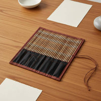Portable Bamboo Brush Roll Safeguarding Bamboo Brush Mat Long-Lasting Art Supply Lightweight for Calligraphers, Artists, Travel