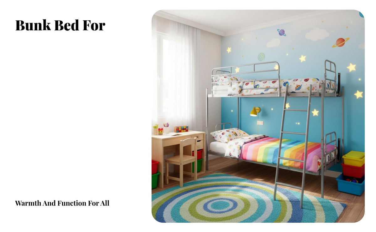 Foldable Stacked Sleeper Sleeper Space-Saving Vertical Bed Folding Design Bunk Design for Students, Children, Bedroom, Dormitory, Guest Room