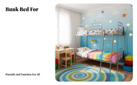 Foldable Stacked Sleeper Sleeper Space-Saving Vertical Bed Folding Design Bunk Design for Students, Children, Bedroom, Dormitory, Guest Room