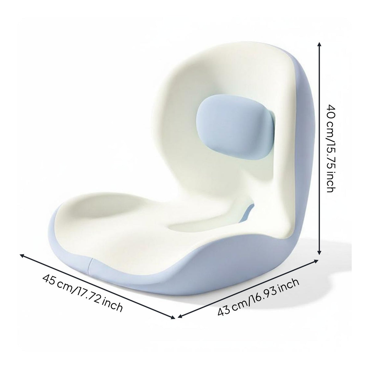 Non-Slip Bottom Ergonomic Posture Support Cushion Breathable Textile Contoured Chair Pad for Car