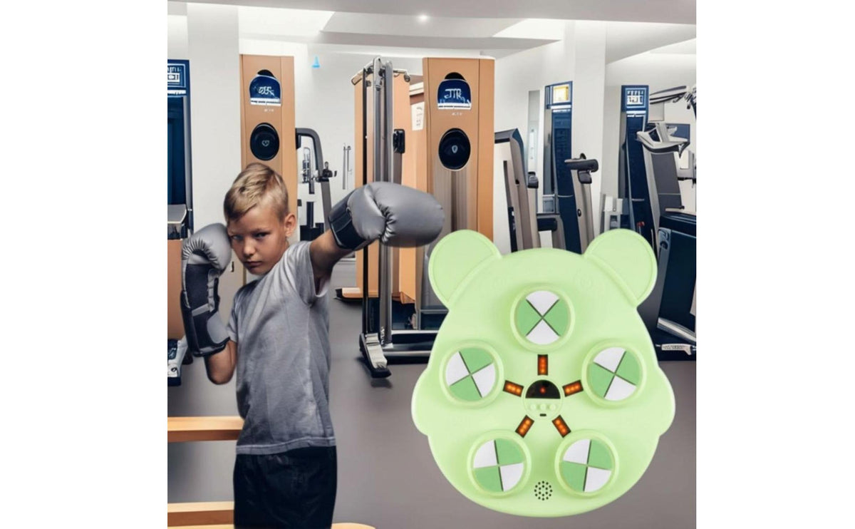 Smart Music Boxing Machine Interactive Training Music Boxing Machine Voice Prompts Wall Mounted Punching Pad for Kids, Adults