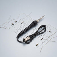 Ribbed Strain Relief Soldering Iron Handle Insulated Section Replacement Soldering Handle Attached Power Cord Repair Tool Tapered Body