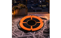 Padded Swing Orange Disc and Black Textile Swing Disc Bound Edge Play Equipment