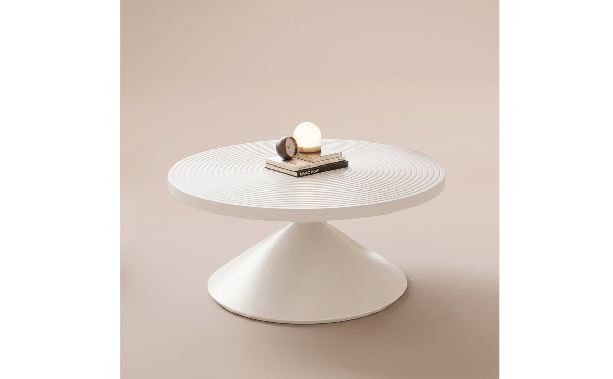 Pedestal Coffee Table Vintage-Coffee Table with Pedestal Base Easy-to-Assemble Furniture for Apartment Dwellers, Living Room, Small Apartments