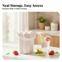 Transparent Ice Stick Mold with Lid Carrying Handle Silicone Ice Stick Mold Cylindrical Slots Flexible