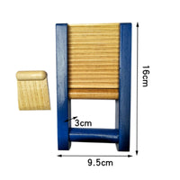 Ribbed Wooden Scraper with Block Handheld Guiro Percussive Wood Block Compact for Kindergarten