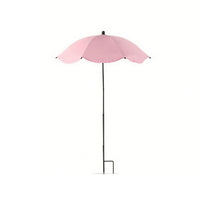 Plant Shade with Ground Stake Scalloped Plant Umbrella with Ground Stake Garden Shade Umbrella Metal Long-Lasting for Gardeners