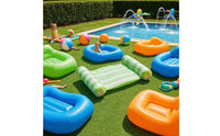 Lounging Inflatable Water Lounge Foldable Floating Lounge Bed for Pool