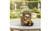 Sloth Planter Resin Planter Cute Sloth Flowerpot for Desk