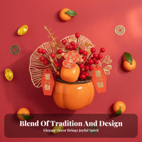 Fortune Fruit Table Decor Festive Atmosphere Chinese New Year Good Luck Ornament Traditional Symbols Chinese New Year Decoration Kit for Entryway
