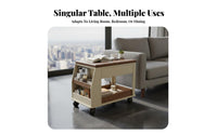 3-Tier foldable Utility cart Easy Mobility Mobile End Table for Living Room