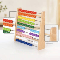 Wooden Abacus Multicolored Bead Abacus Prescolar for Preschool, Classroom, Kids
