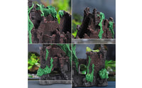 Hollow Castle Ruins Decoration Textured Aquarium Decor with Cave Realistic Castle Ruins Antique for Aquariums