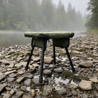 Slimline Folding Stool with Carry Bag Compact Stool with Carrying Bag Lightweight Seat Foldable for Campers, Anglers